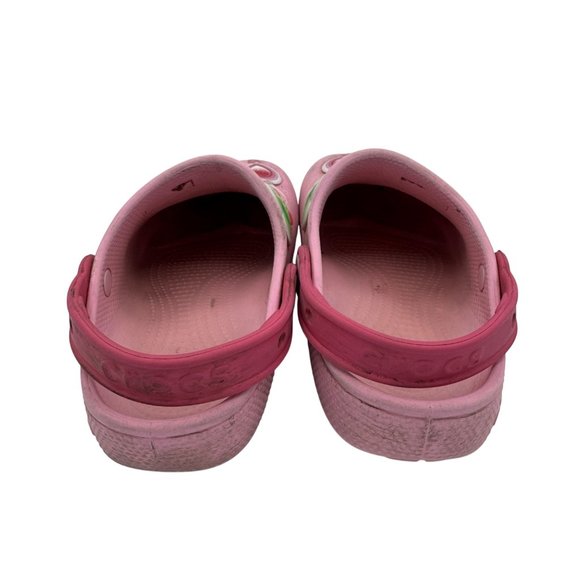 Girls Crocs Heart Design Slip-On Clogs With Strap Pink Size 12 Light Up - Picture 4 of 7